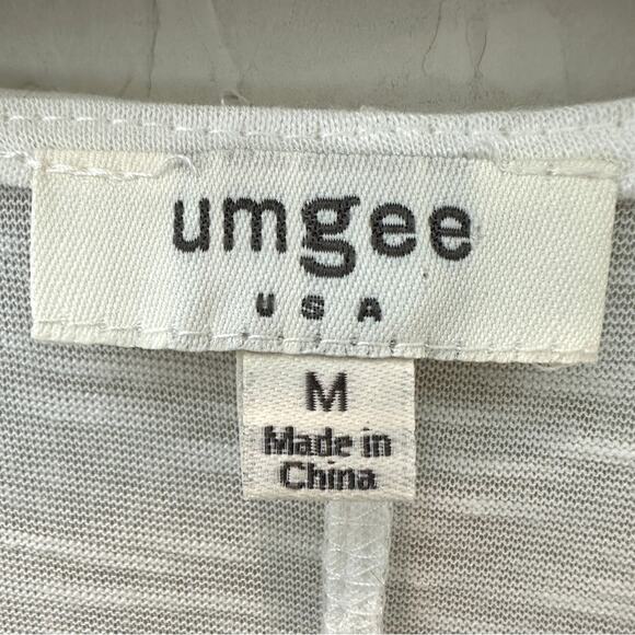 UMGEE | White Lace Trim Tunic Top Romantic Boho Style | Size Medium - Picture 6 of 7